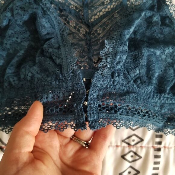 Victoria's Secret Teal Front Closure Racerback Bralette Medium - Picture 2 of 7